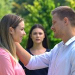 man standing face to face with woman Signs Your Boyfriend Likes His Female Friend