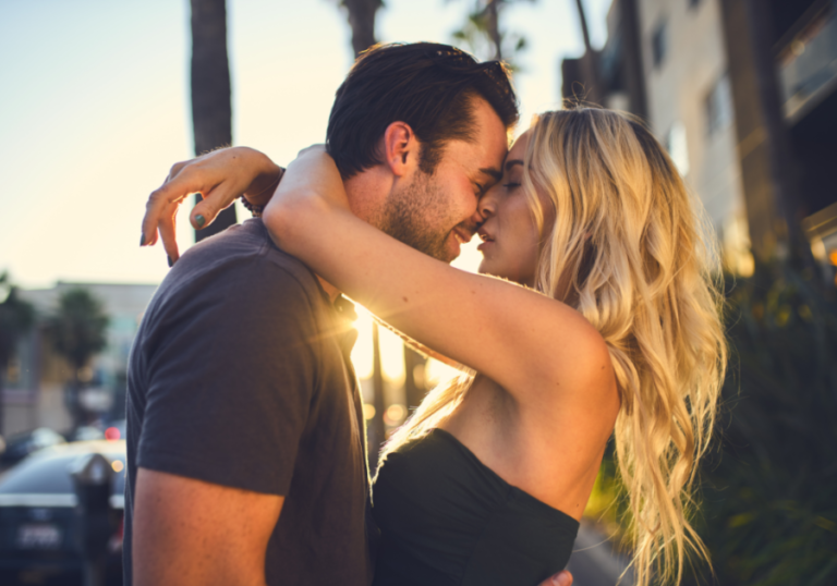 couple kissing outdoors Sure Signs An Affair Is Getting Serious