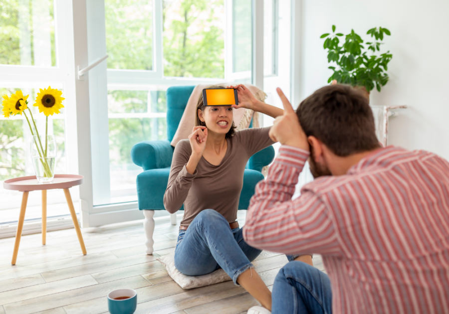 couple sitting on floor playing games games to play with your girlfriend