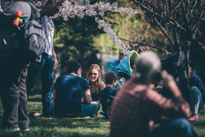 family picnic on grass conversation starters