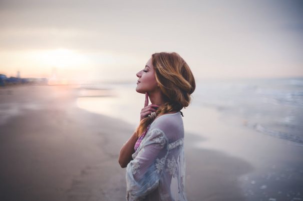 woman on beach, list of values