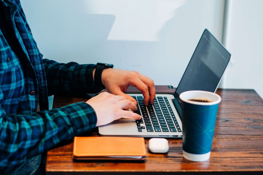 man working on computer, jobs for people with anxiety