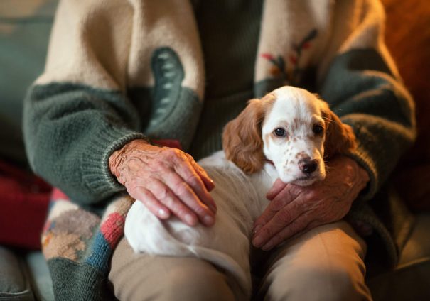 woman with dog, feeling hopleless