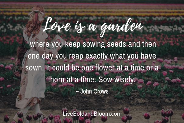 Girl in garden, deep quotes