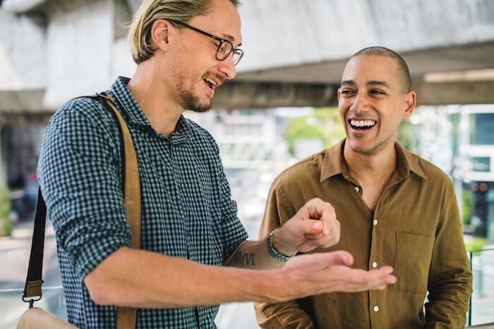 two men talking Questions to Ask Your Best Friend