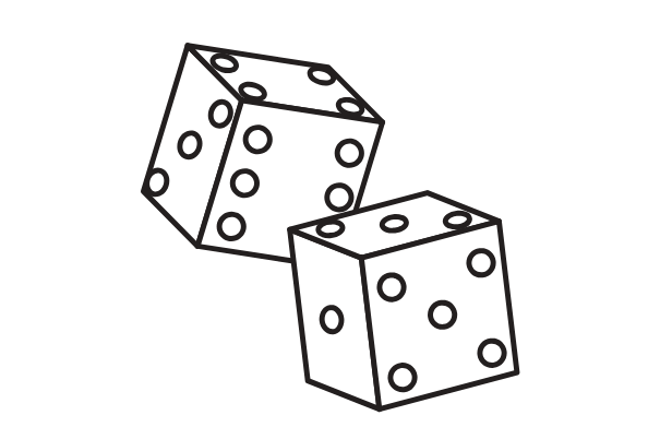 dice, easy things to draw