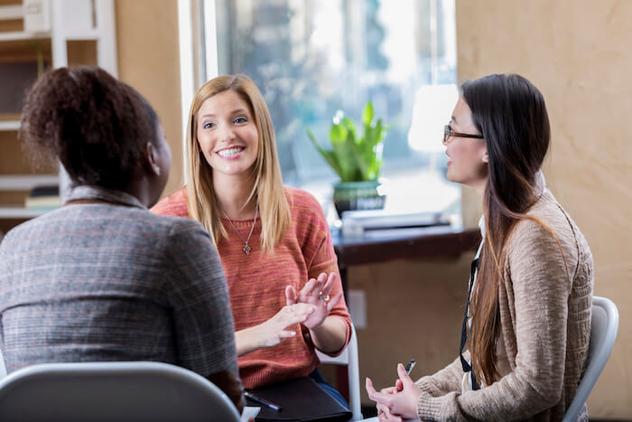 woman speaking to group believe in yourself quotes