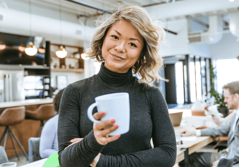 confident woman at work, personal responsibility