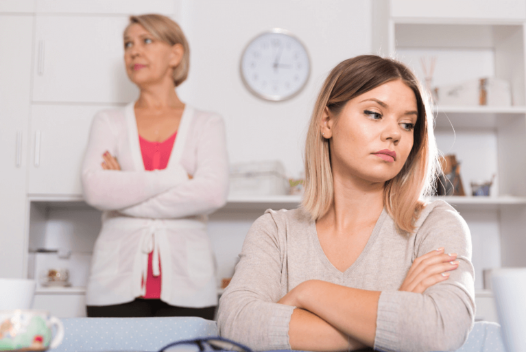 angry mother and daughter, controlling parents