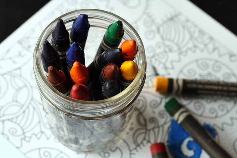 crayons in jar adult coloring books