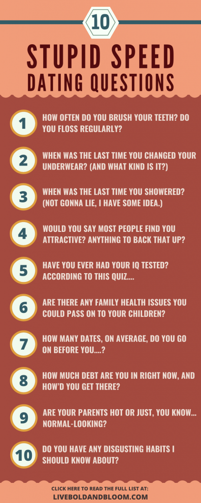 Stupid Speed Dating Questions