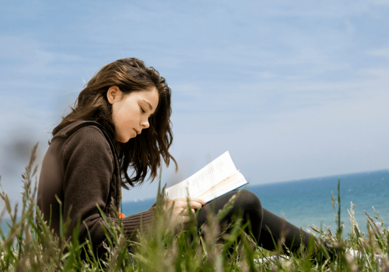 woman reading, poems about life