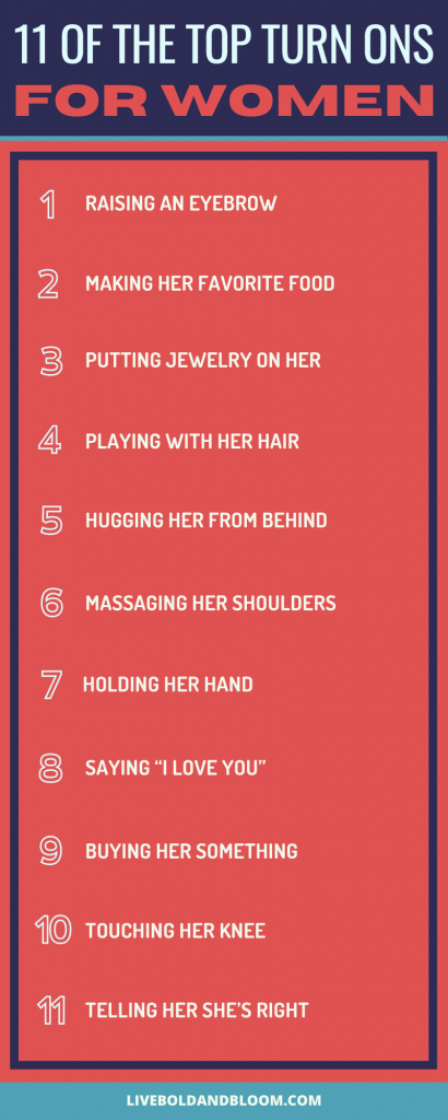 list of turn ons for women