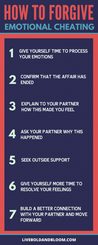 Is it possible to forgive someone who has cheated on you? In this infographic, you will learn tips on how to forgive an emotional cheater.