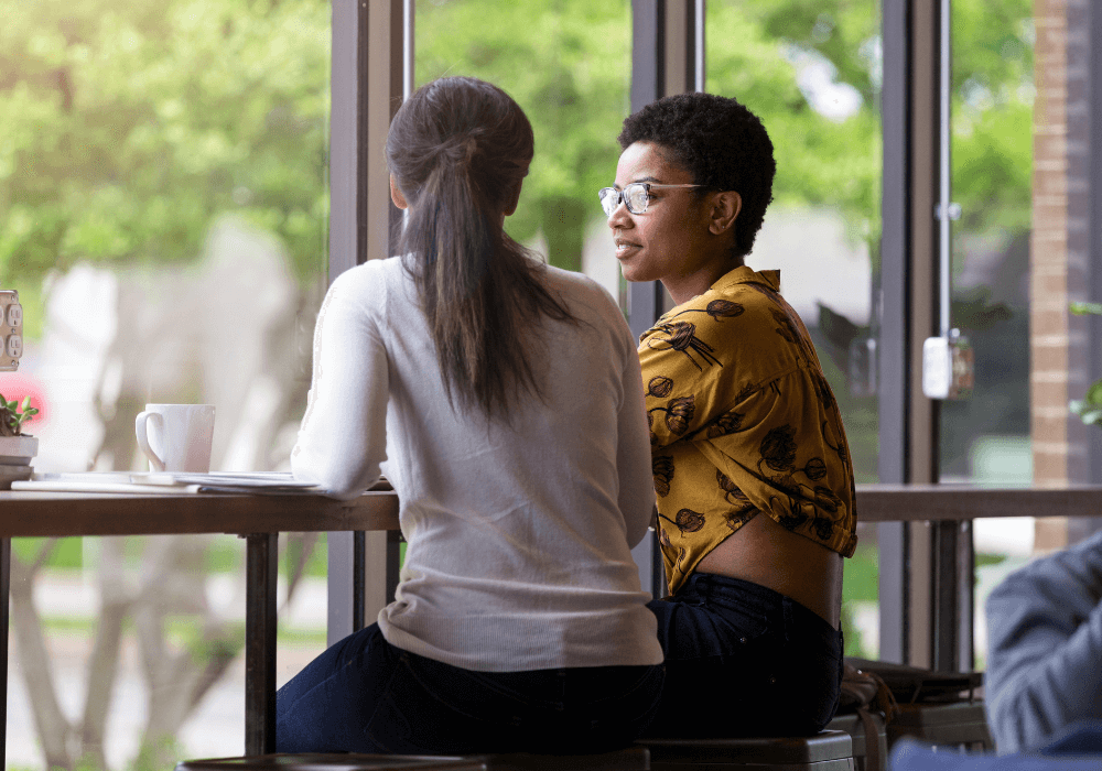 two women talking, questions to ask people