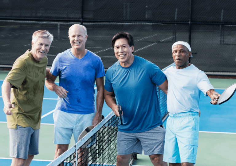 men playing pickleball, hobbies for men