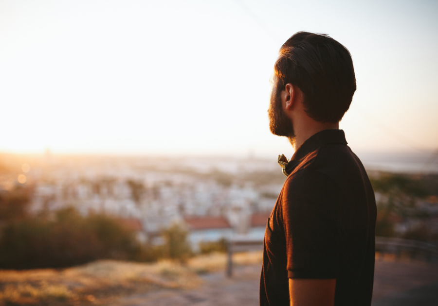 man looking into the horizon is my boyfriend gay