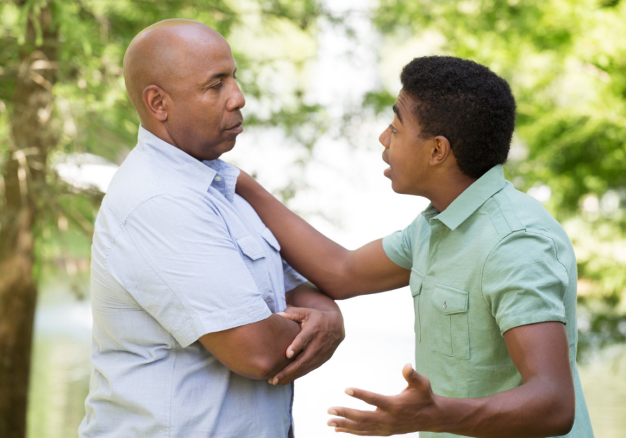 father and son fighting emotionally immature parents