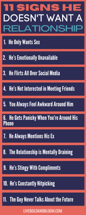 signs he doesn't want a relationship