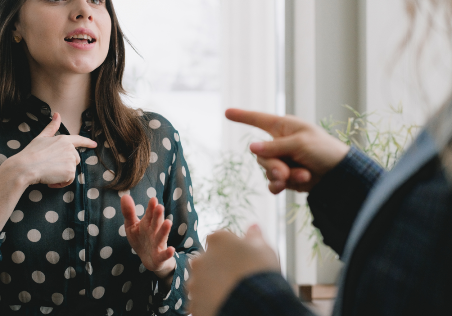 daughter explaining how to set boundaries with parents