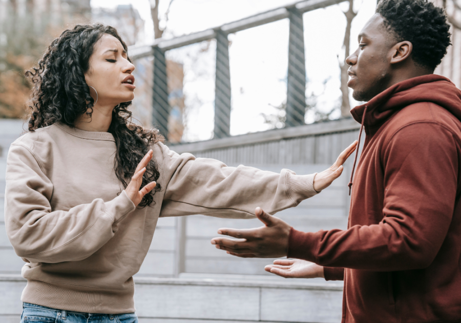 couple fighting outside am I overthinking or is he losing interest