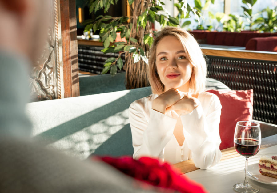 woman sitting at dinner table am I intimidating to men