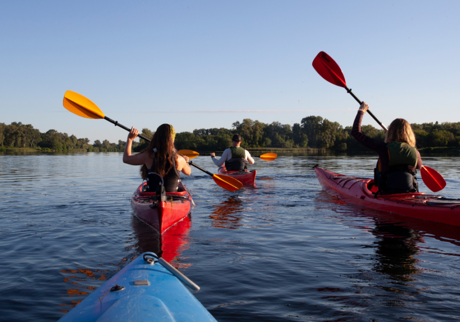 enjoying kayak in the middle of the day things to do on a hot day