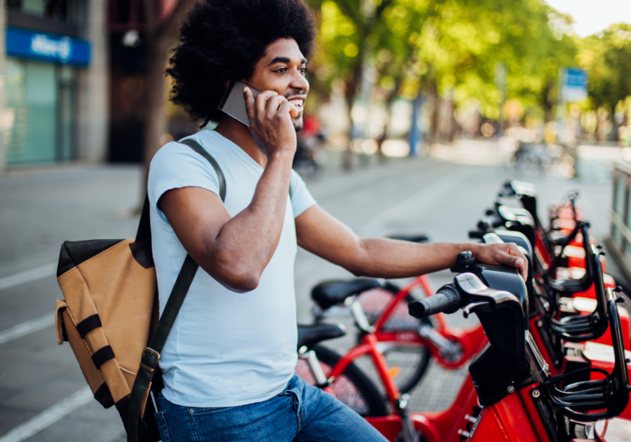 man talking on the phone questions to ask about self-esteem