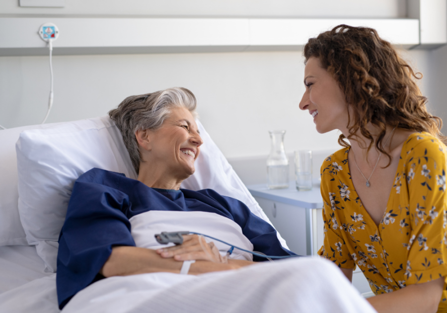 daughter comforting mother after surgery words of encouragement after surgery