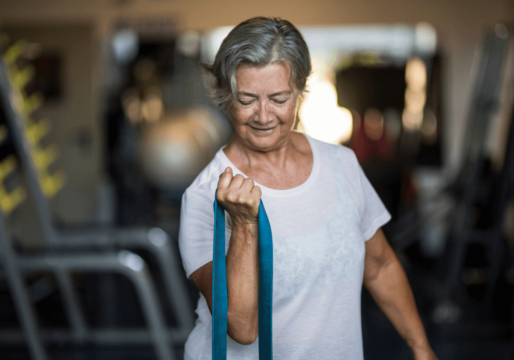 senior woman working out health quotes