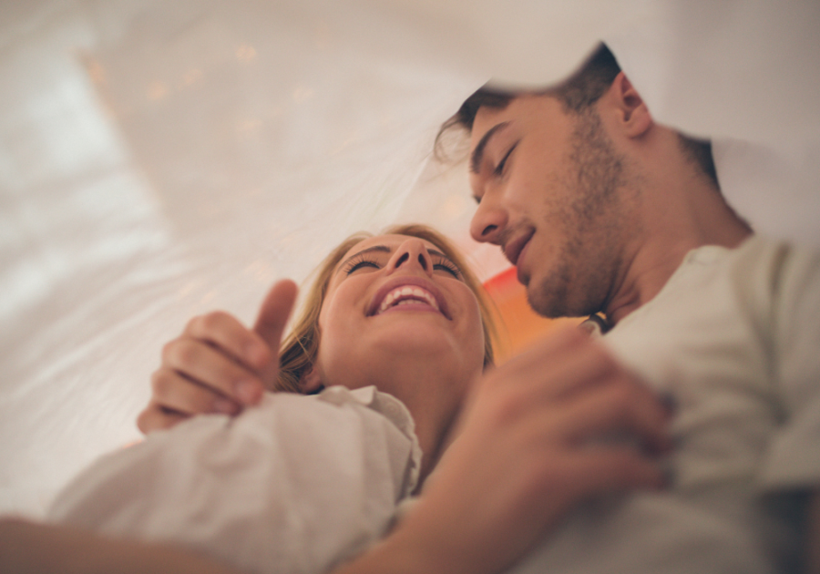 sweet young couple playing under the sheets why do guys like being called daddy