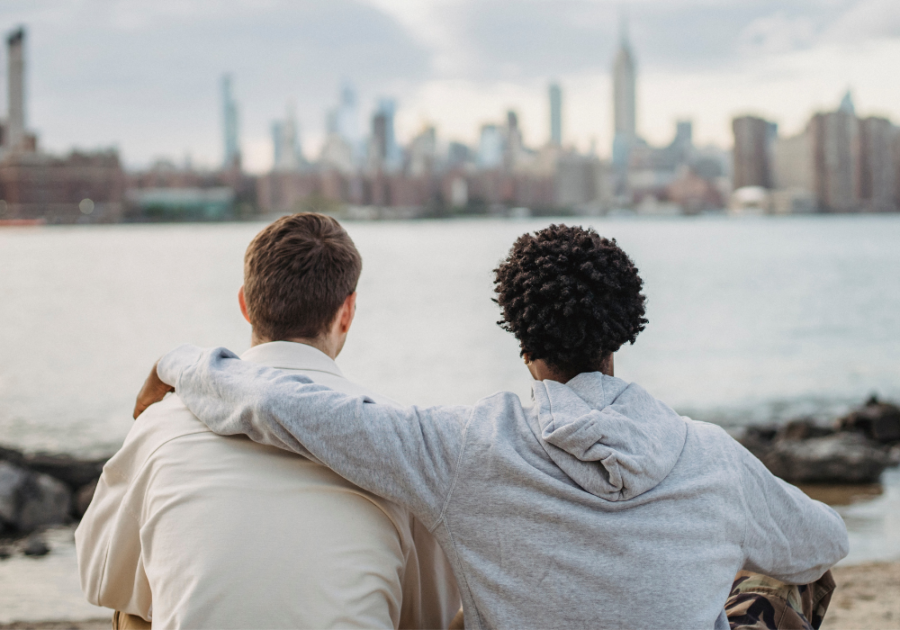 two young men by the beach what is a karmic relationship