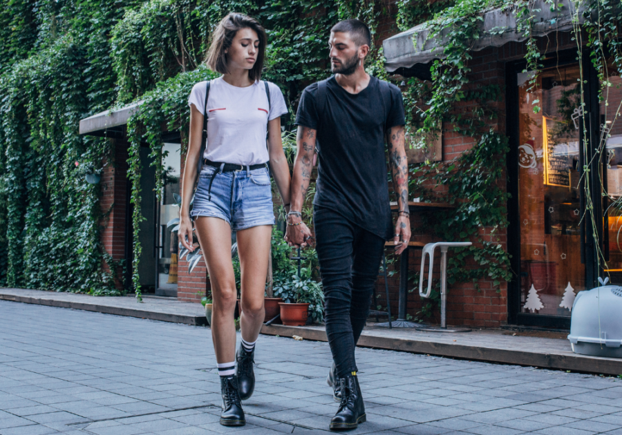 young couple walking in the street situationship rules