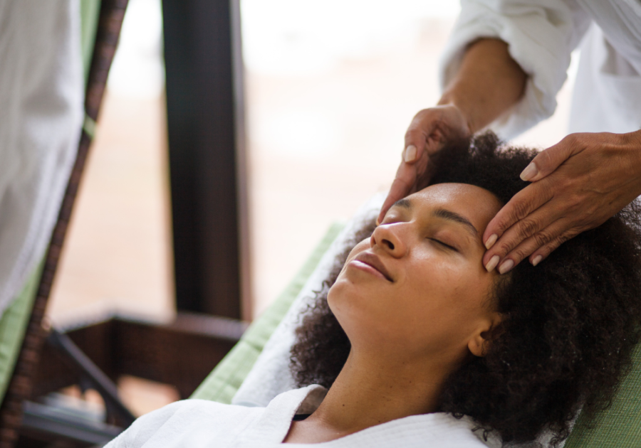 woman relaxing in a spa having a massage signs twin flame separation is almost over