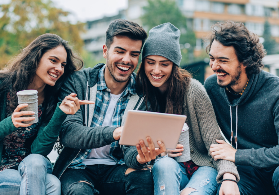 group of friends laughing Best Online Personality Test