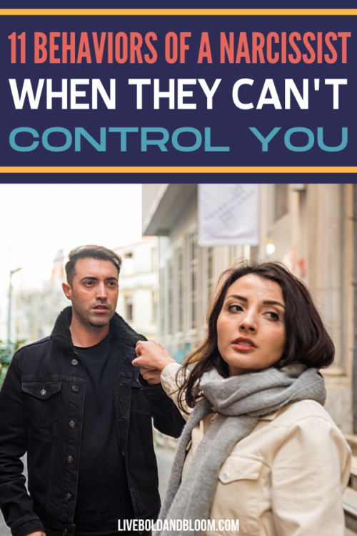 How does a narcissist react when they can't control you? Find out common reactions of narcissists when they notice you are not someone they can control.