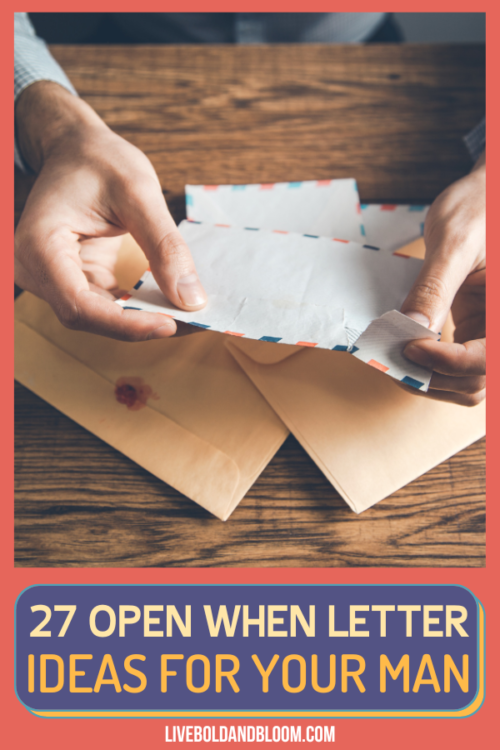 A lot of times, your man is missing you, and you are not around. With these open when letters for him, he can feel your presence anytime by opening one.