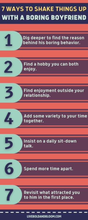 ways to shake things up with a boring boyfriend infographic