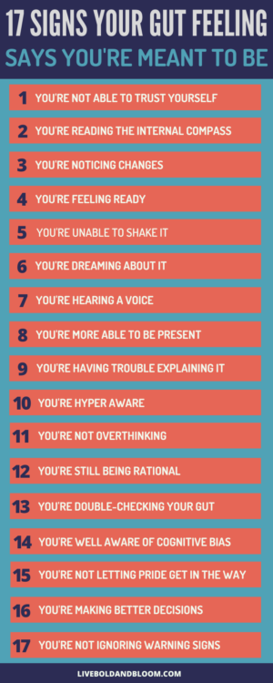 signs your gut feeling says you are meant to be infographic