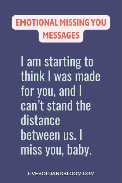 I miss you texts for her