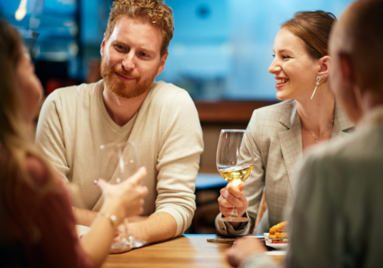 man and woman drinking with friends most confusing questions to ask