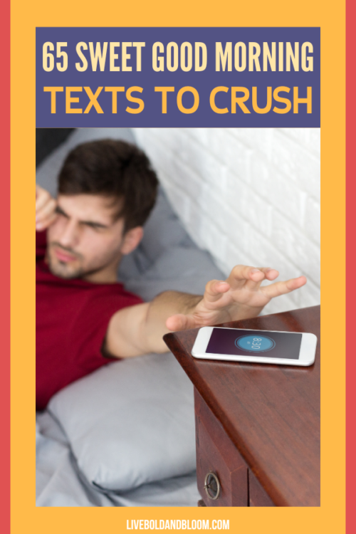 Help your crush start their day right as you send him or her the sweetest good morning text to your crush.