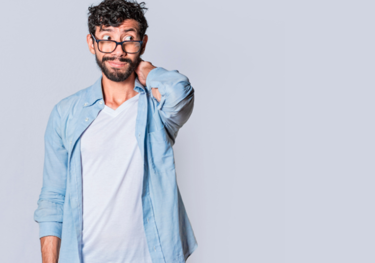 half body shot of a man wearing denim clothes gamma male