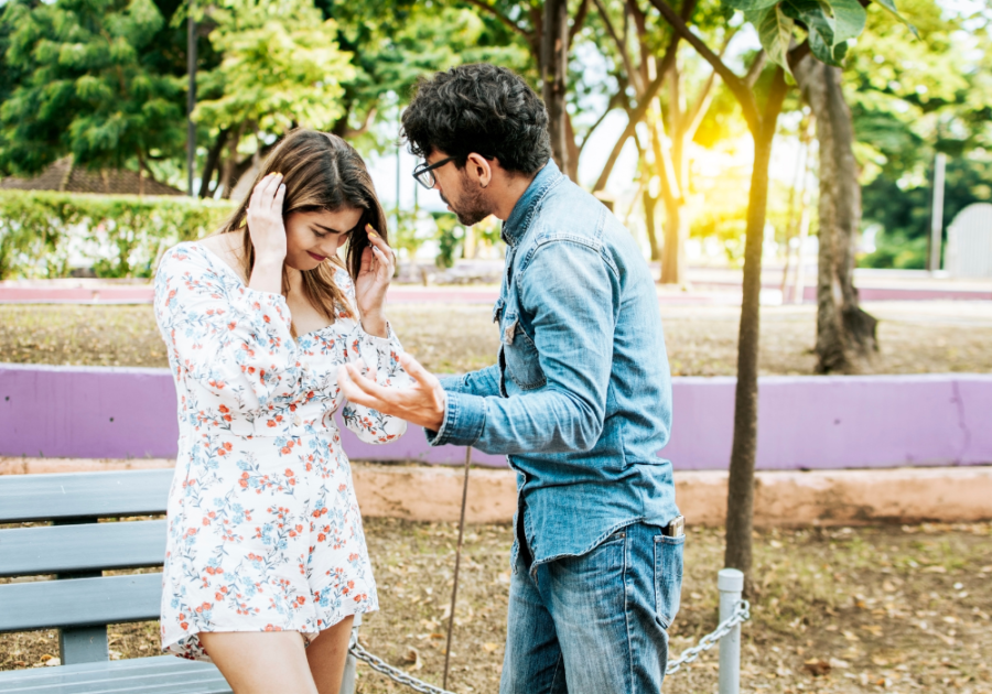 couple talking in the park 3-Day Rule After an argument with boyfriend