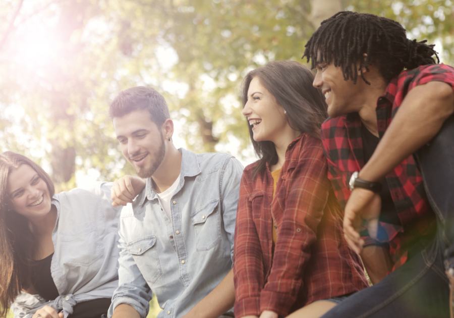 group of friends hanging out together signs of a heyoka empath