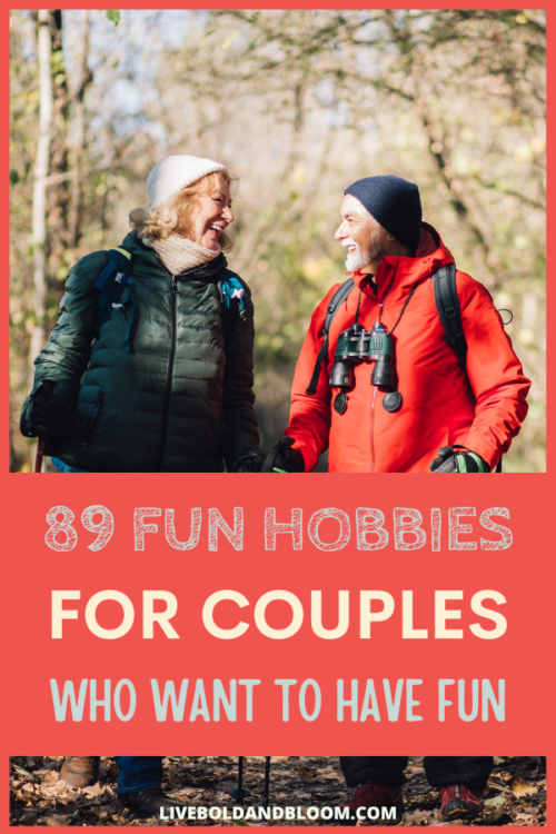 Starting a fun couples’ hobby together will give you something new to talk about and can strengthen your bond. You can get away from the stressors of life and experience carefree time together. #couples #hobbies #menandwomen #marriage #dating