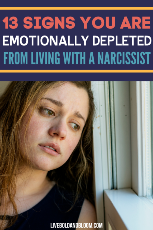 What are the signs that you are emotionally depleted from living with a narcissist? Read this post to find out.