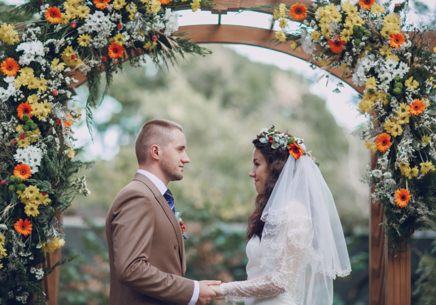 wedding couple facing each other How to Write a Letter to Your Future Husband 