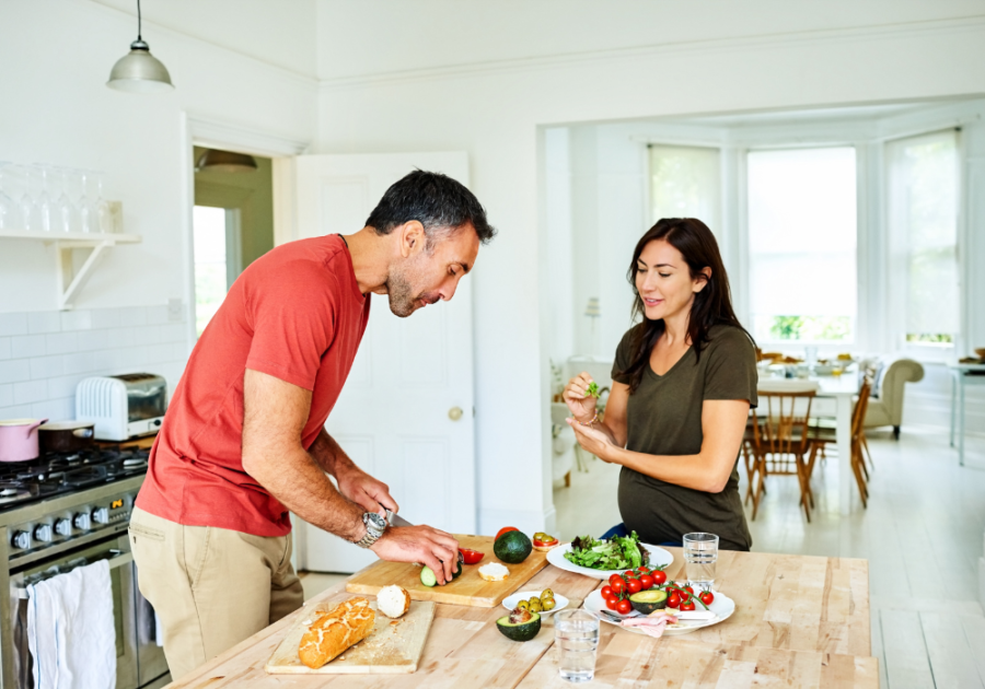 couple cooking in kitchen together qualities of a good husband