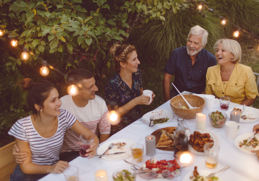 outdoor group dinner Questions To Ask Your Family